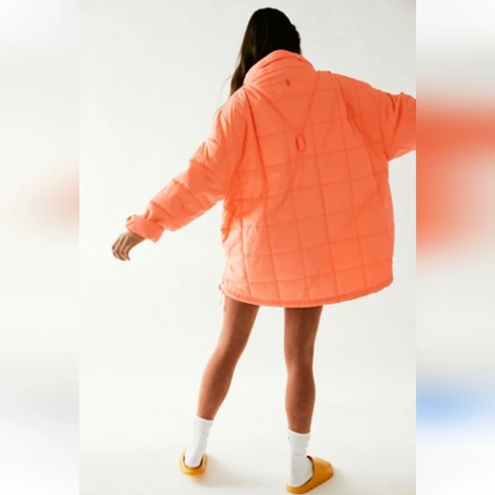 NWT || FREE PEOPLE MOVEMENT || x Primaloft Riley, pink/orange, pull over, sz S